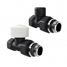 Набор термостатический прямой Royal Thermo Design 1/2"М30х1,5 Черный